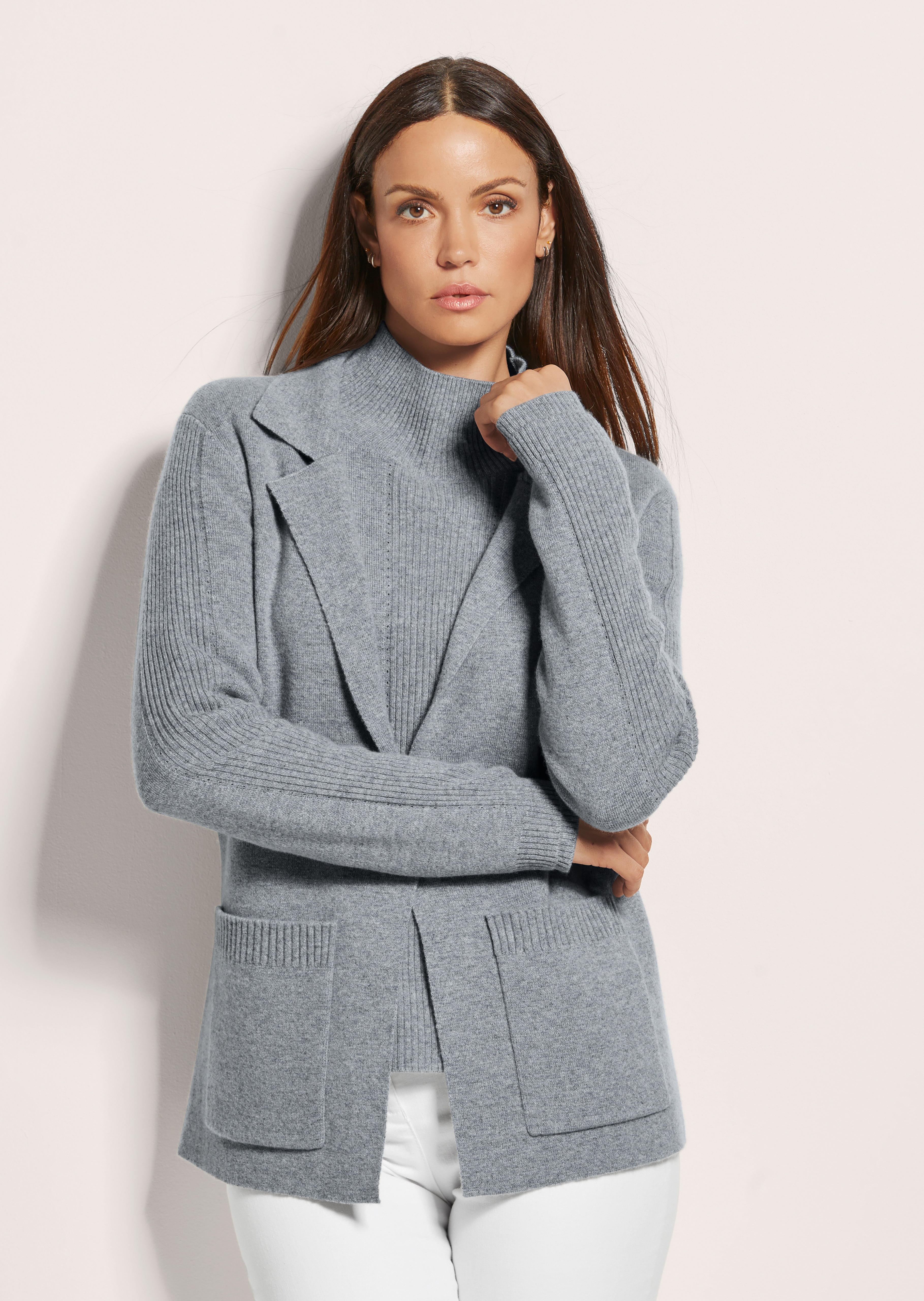 Strickblazer mit Kaschmir