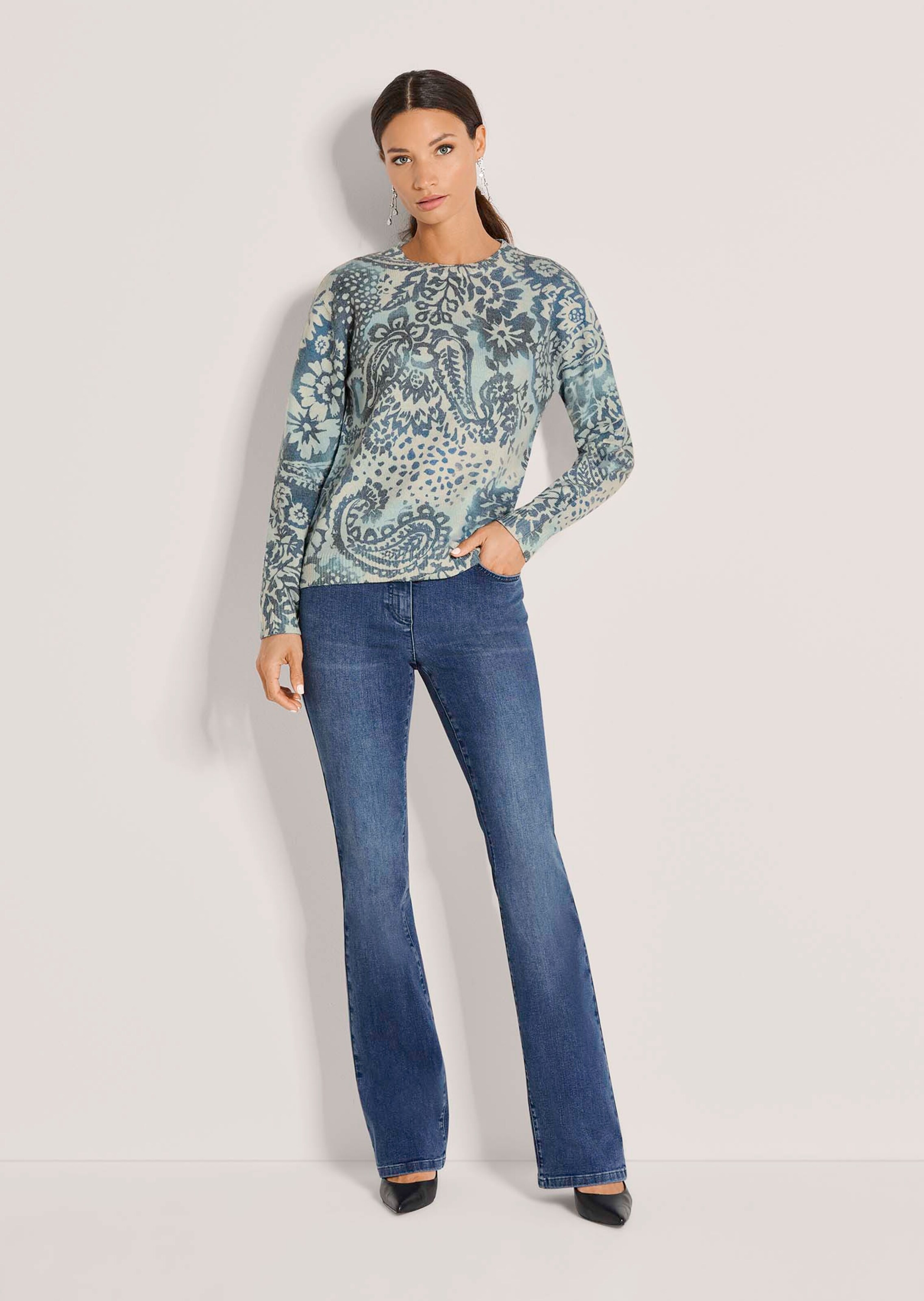 Pullover mit All-over-Print