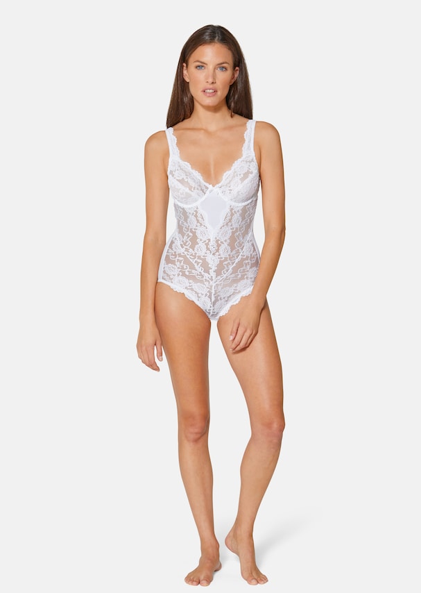 Underwired bodysuit with lace 1