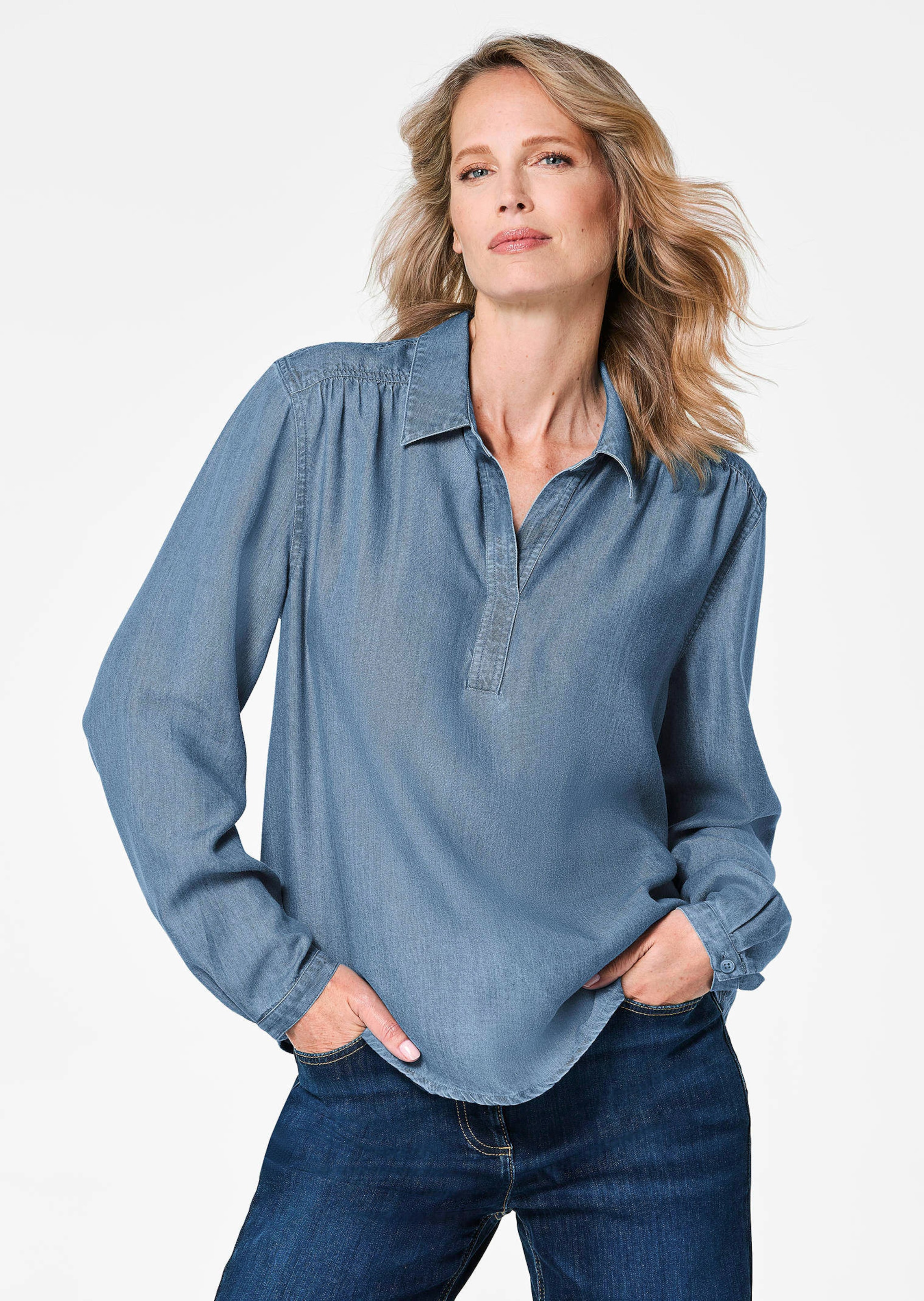 Bluse Denim in Tencel-Qualität