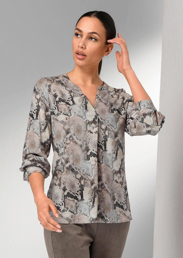 Bluse im Allover Animal Print 5