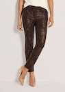 Schmale Hose mit zart glänzendem Animal-Print thumbnail 1