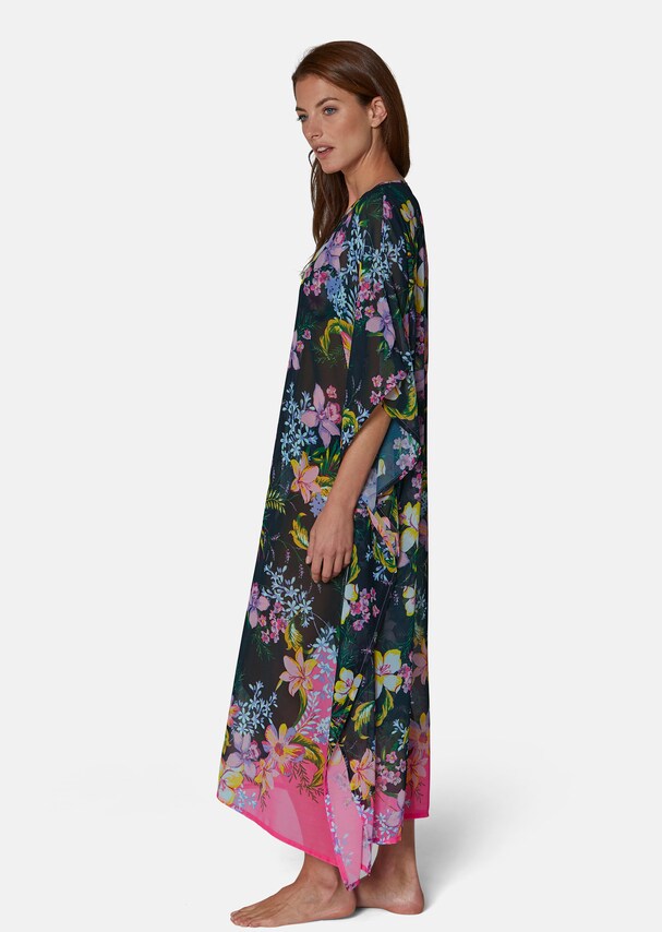 Kaftan with floral exotic print 3