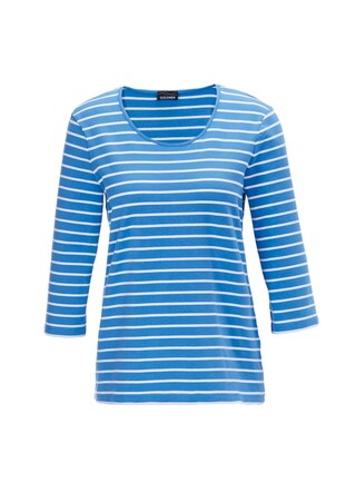 bleu roi / blanc / rayé T-shirt à rayures multicolores