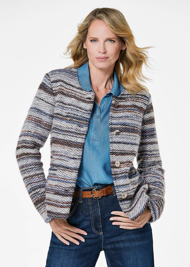 Jacke mit Ringeloptik