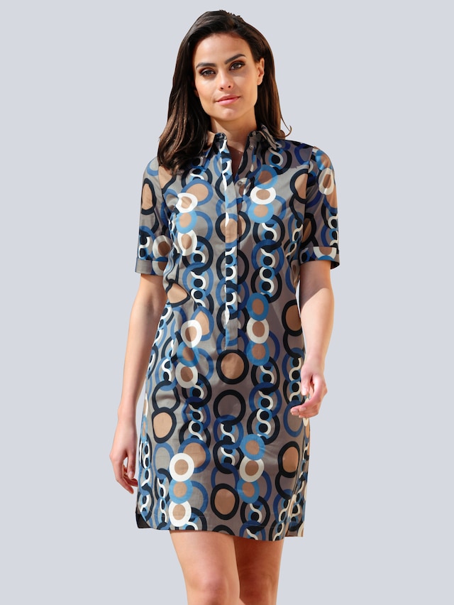 Kleid mit attraktivem Druck 3