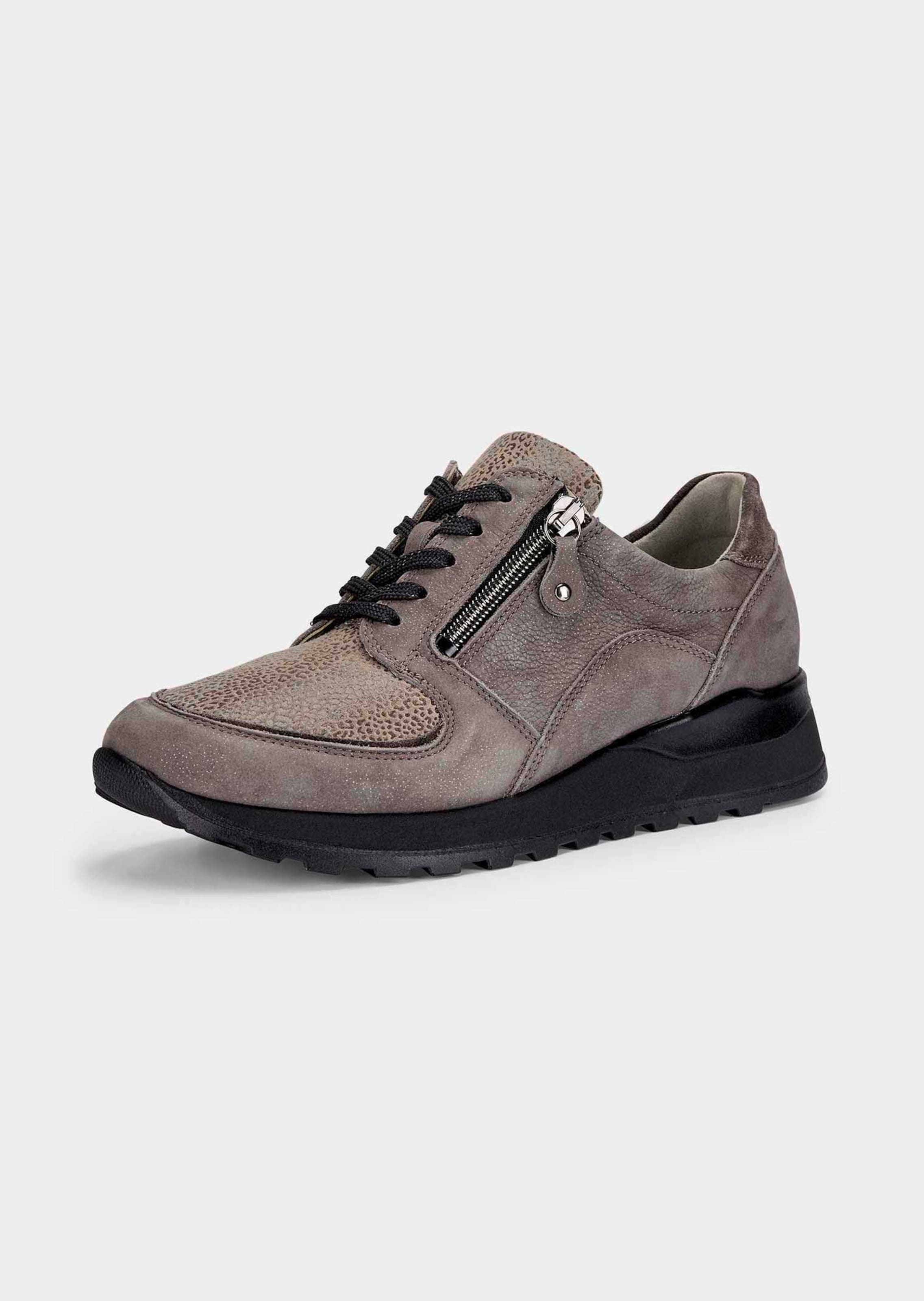 Chaussures à lacets hallux en cuir et textile