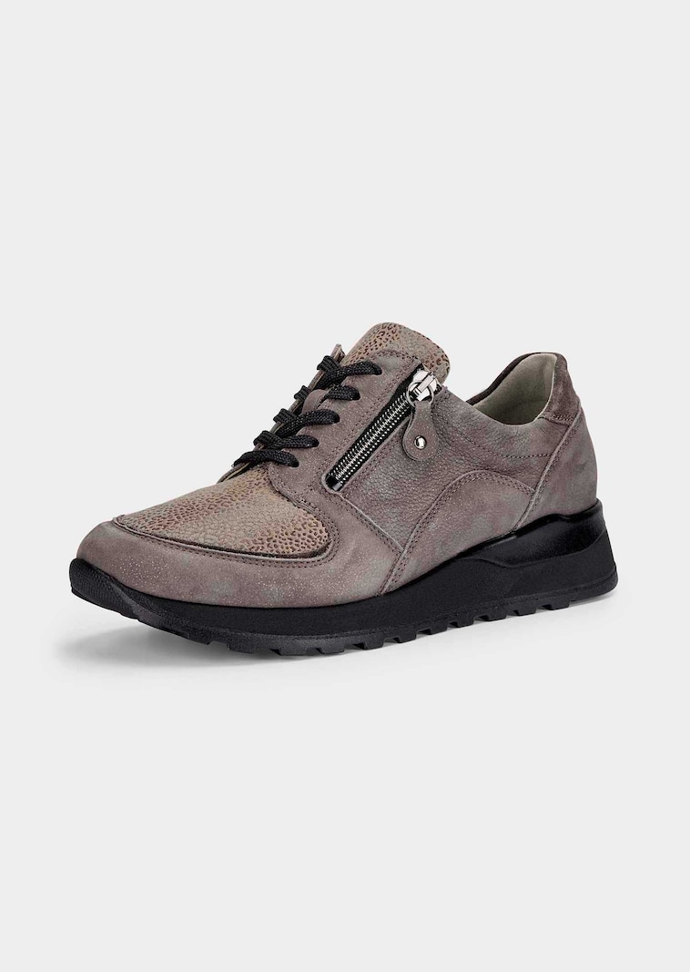 Hallux-Sneaker in Leder-Textil-Mix