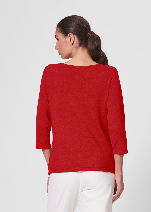 Knitted jumper with boat neckline 1