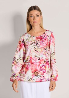 Bluse mit Blumen und Leo Print thumbnail 1