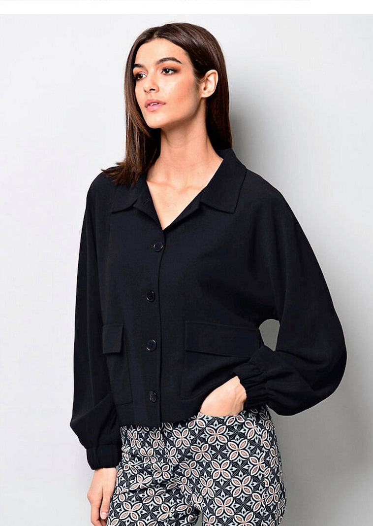 Blouson mit Hemdkragen