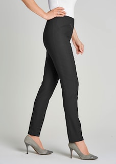 Pantalon en bengaline LOUISA. Coupe ajustée. Intérieur légèrement molletonné. thumbnail 7