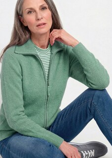Geribd tricot jasje met ritssluiting thumbnail 7