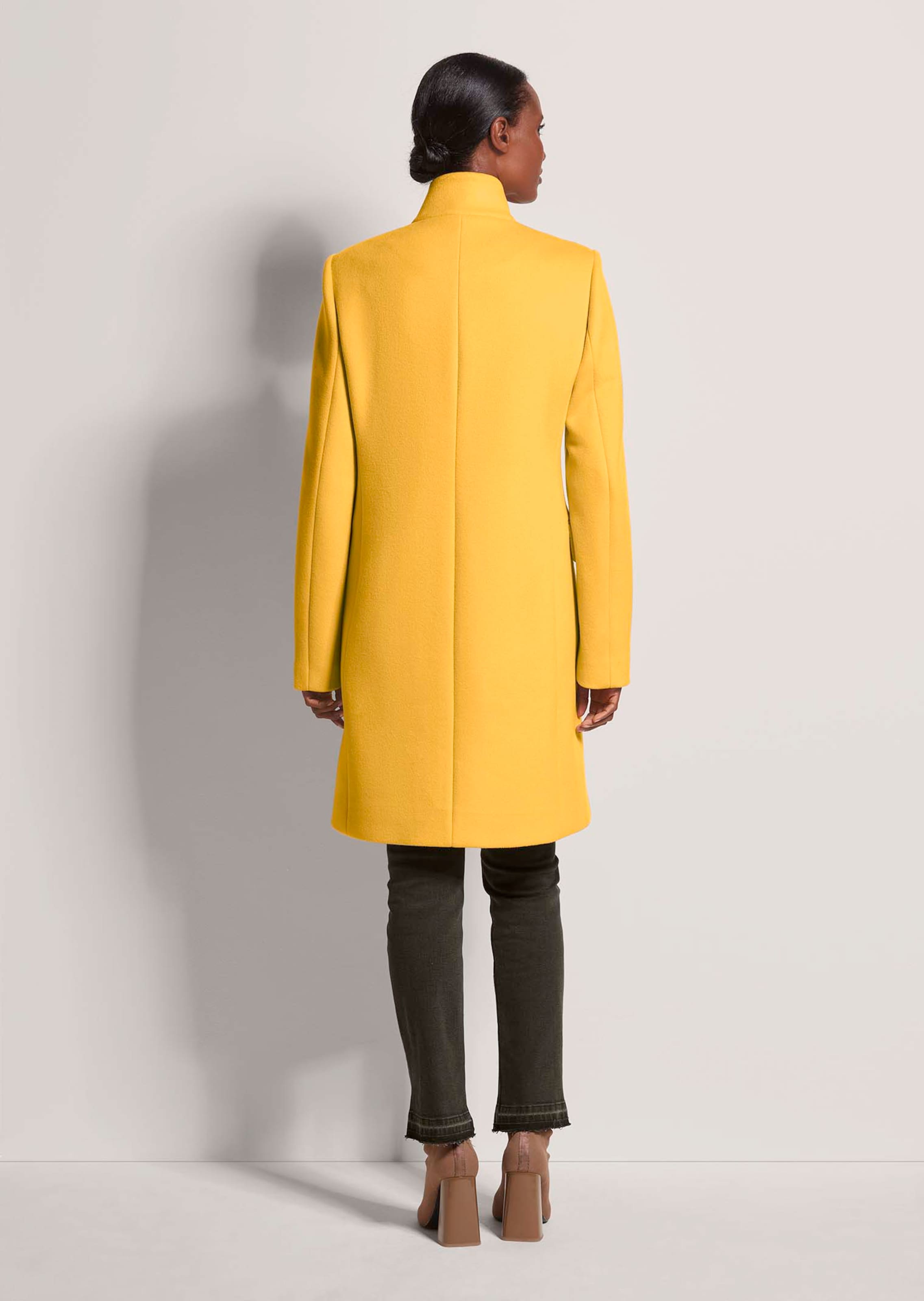 Mantel Jacke Esprit Gelbe Winterjacke Kapuze Esprit Karo Mantel