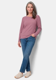 T-shirt en jersey élégant, façon crêpe thumbnail 3