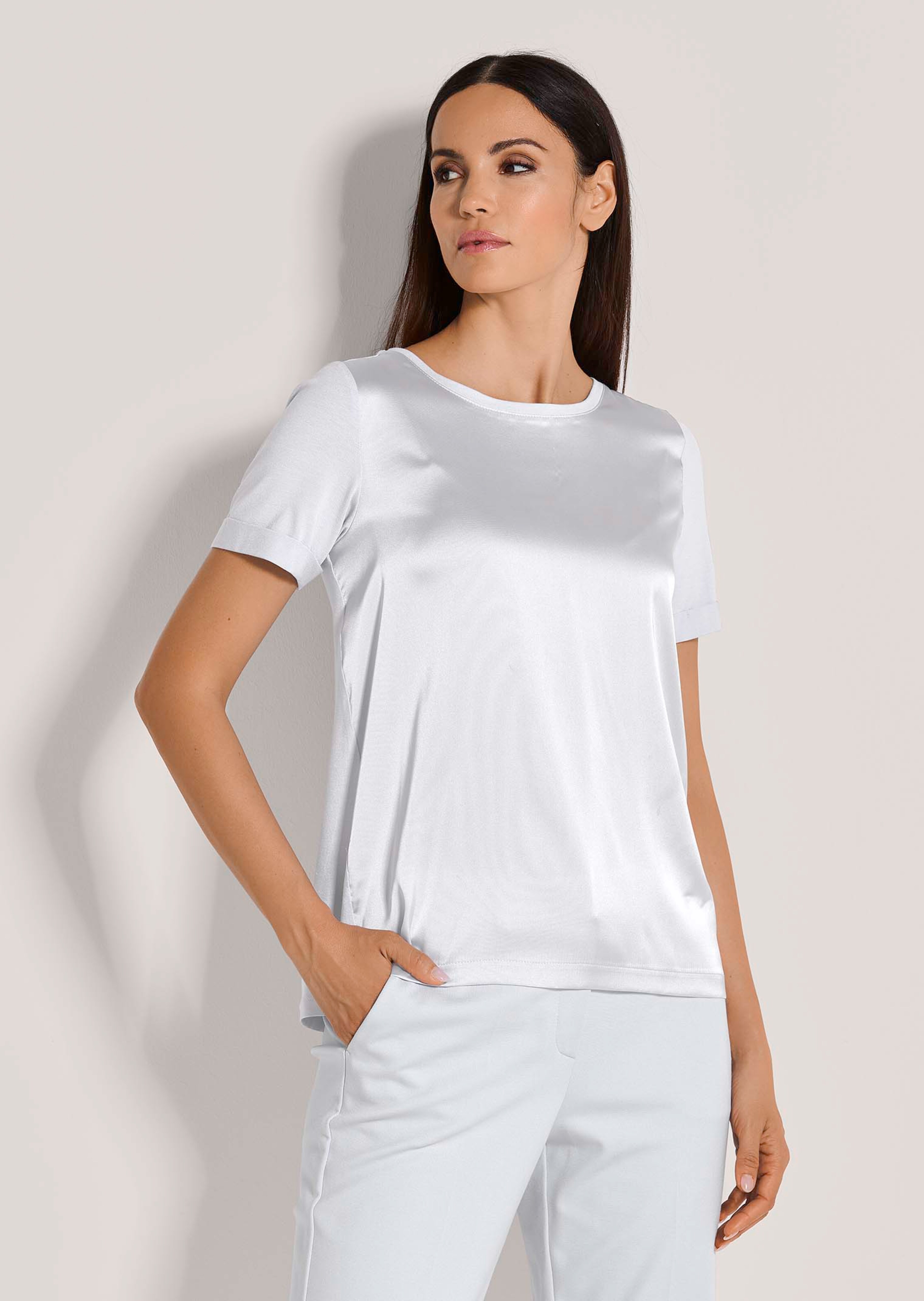 Blusen-Shirt mit kurzen Ärmeln