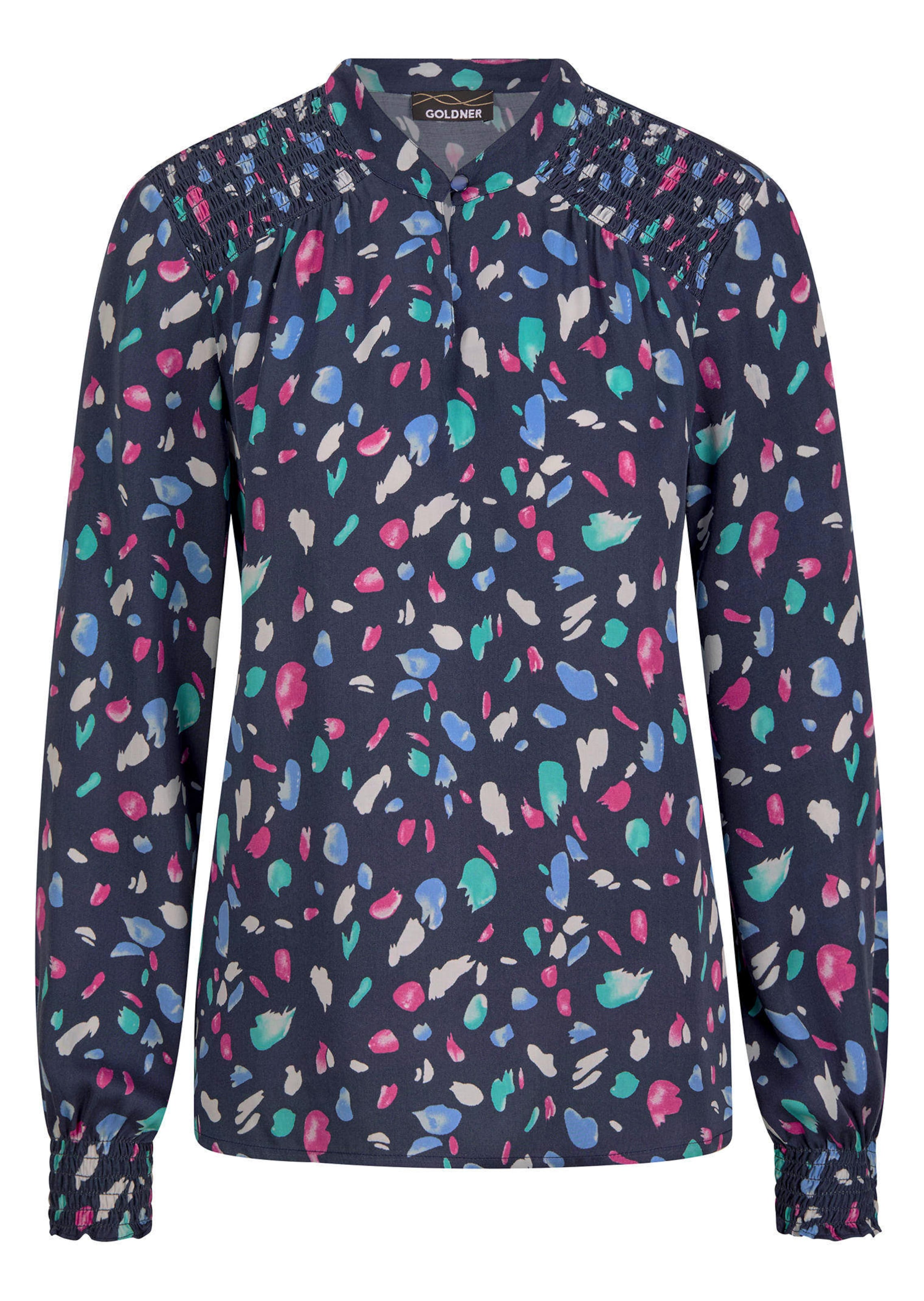 Blouse en satin avec détails smockés