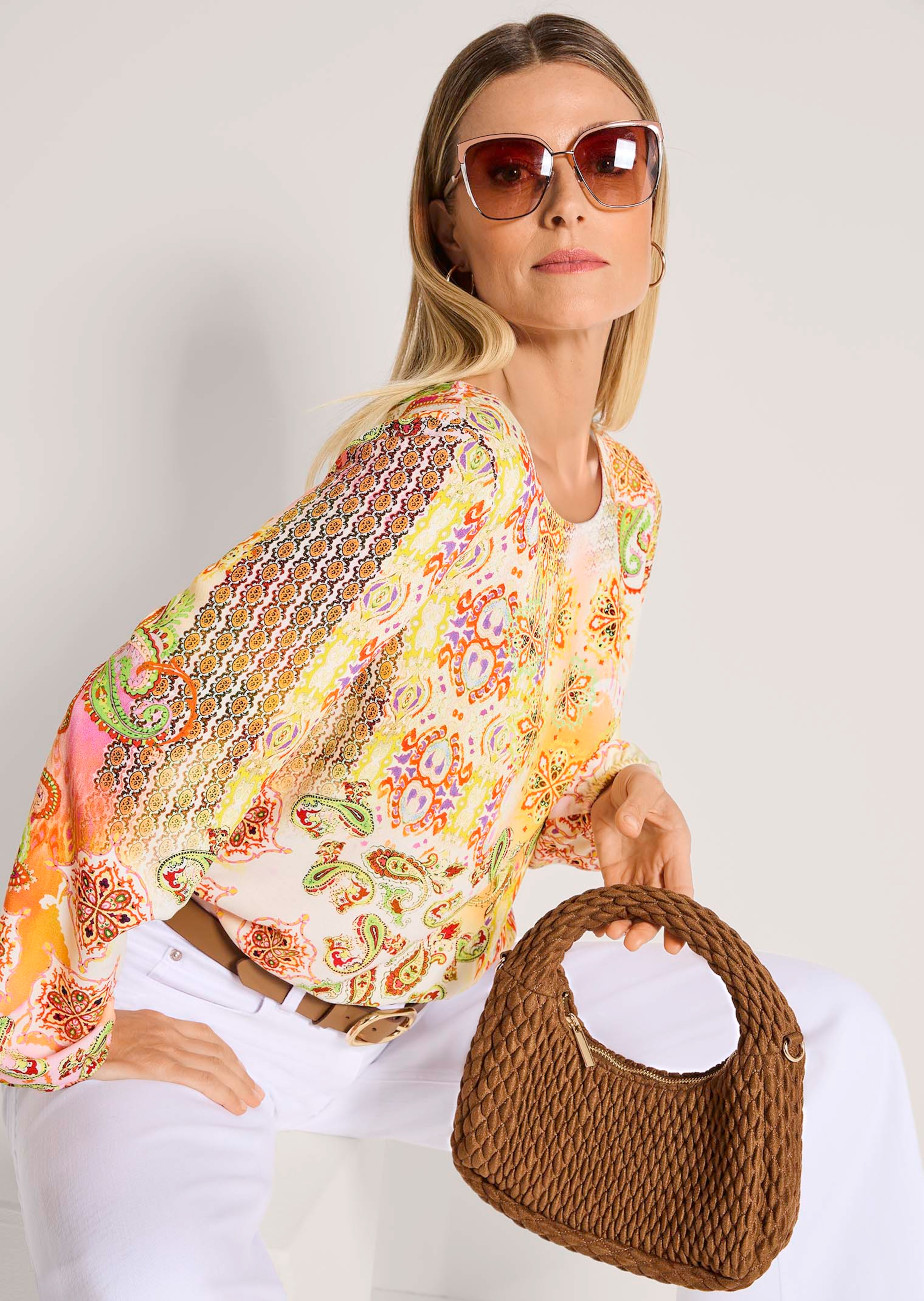 Bluse mit Paisley-Elementen