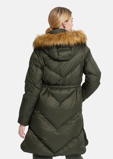 Lange Daunenjacke mit Webpelz thumbnail 3