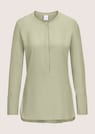 Lange Seidenbluse in kragenloser Form thumbnail 6