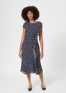Summer dress with polka dot print and flounces thumbnail 1