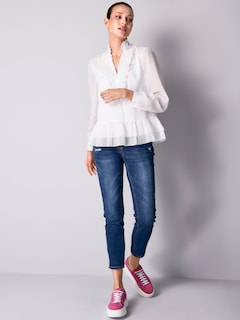 Bluse mit Volant am Ausschnitt thumbnail 7