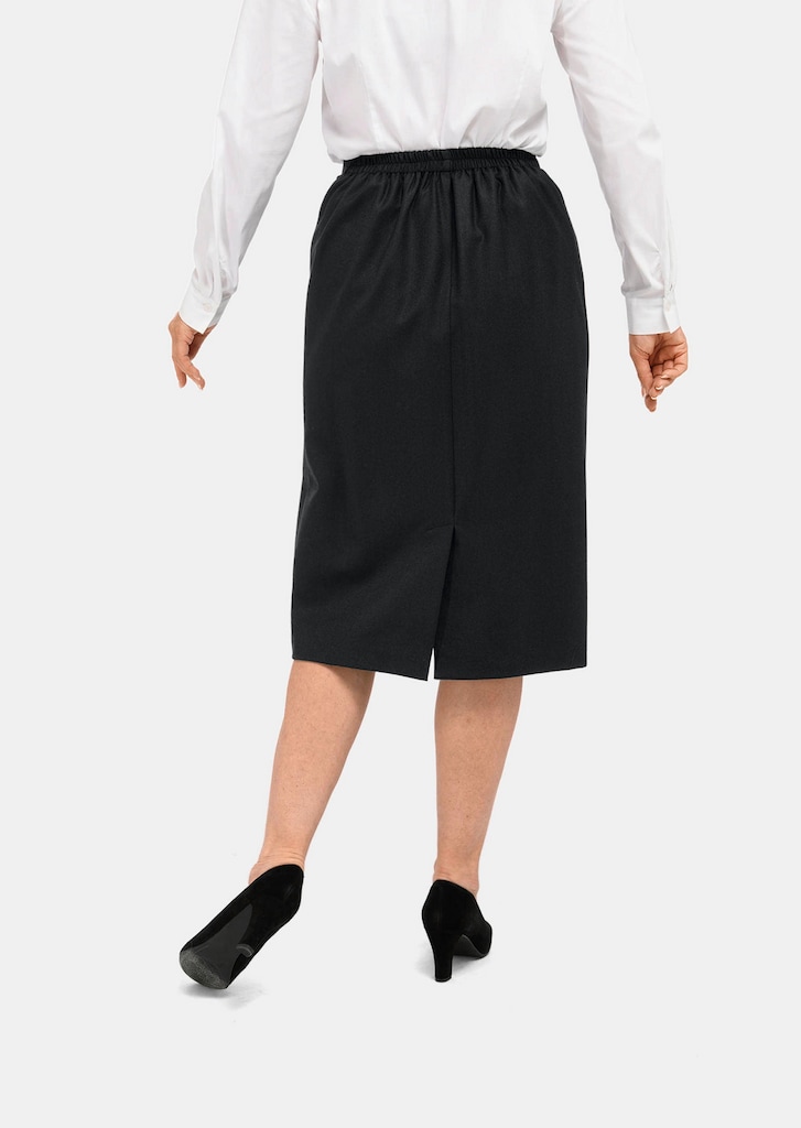 Klassieke scheerwollen rok met elastische tailleband 1
