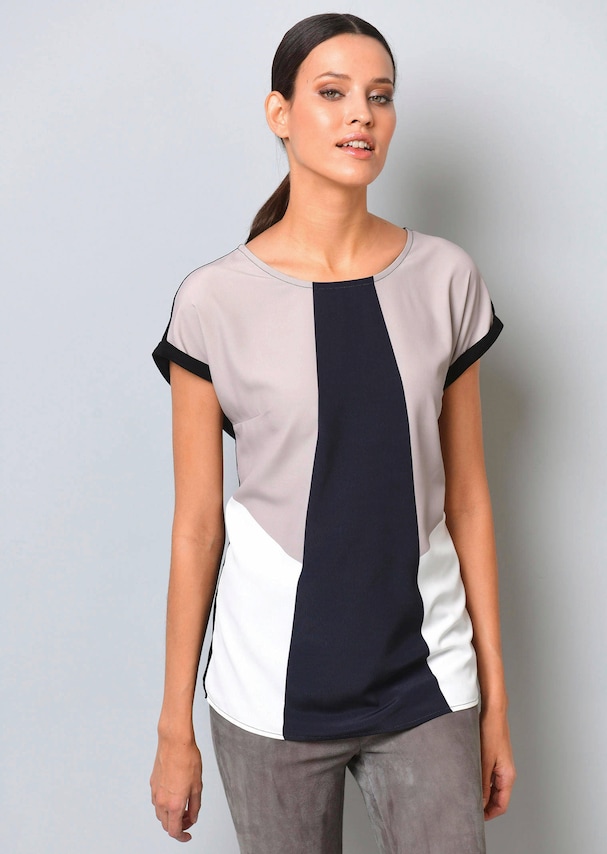 Shirt mit Colorblockdruck im Vorderteil