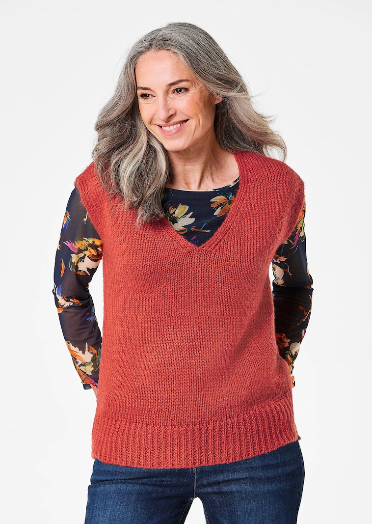 Pullover met V-hals