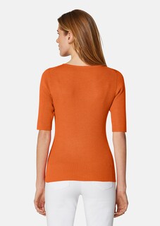 Rippstrickpullover mit kurzen Ärmeln thumbnail 3