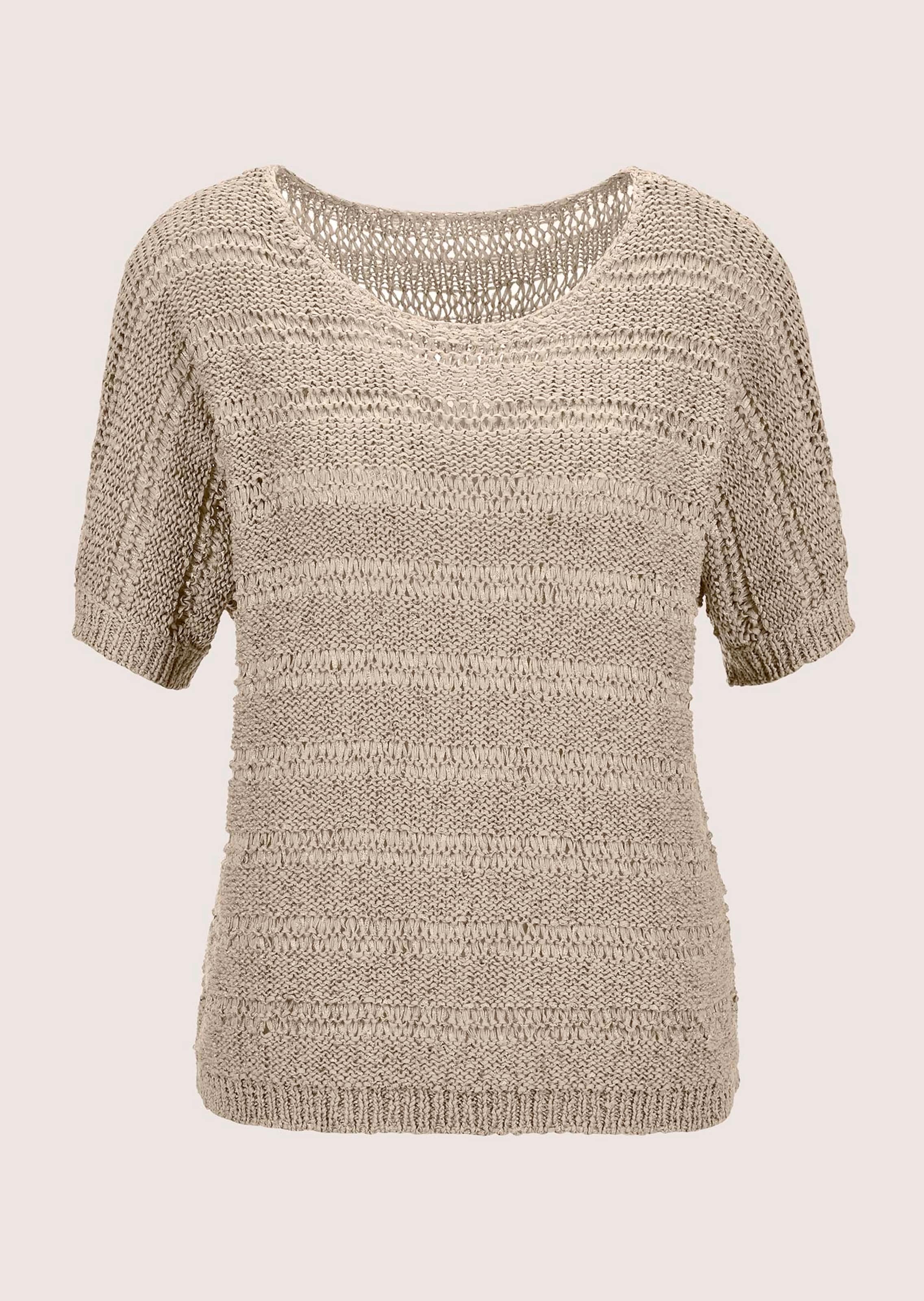 Bändchen-Pullover mit Glanz-Effekt