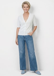 Strickjacke aus kühlem Bändchengarn thumbnail 2