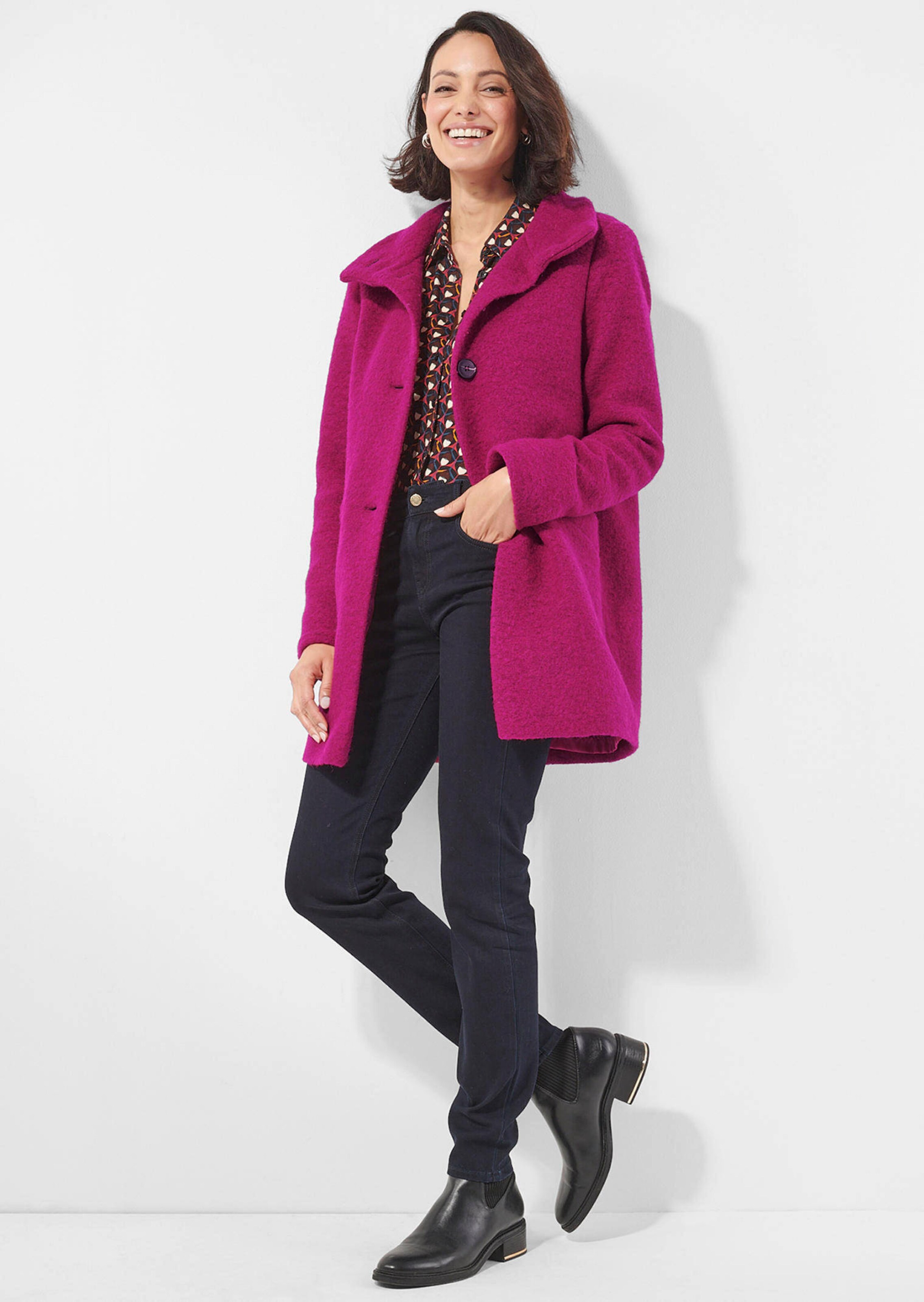 Wolljacke in fuchsia