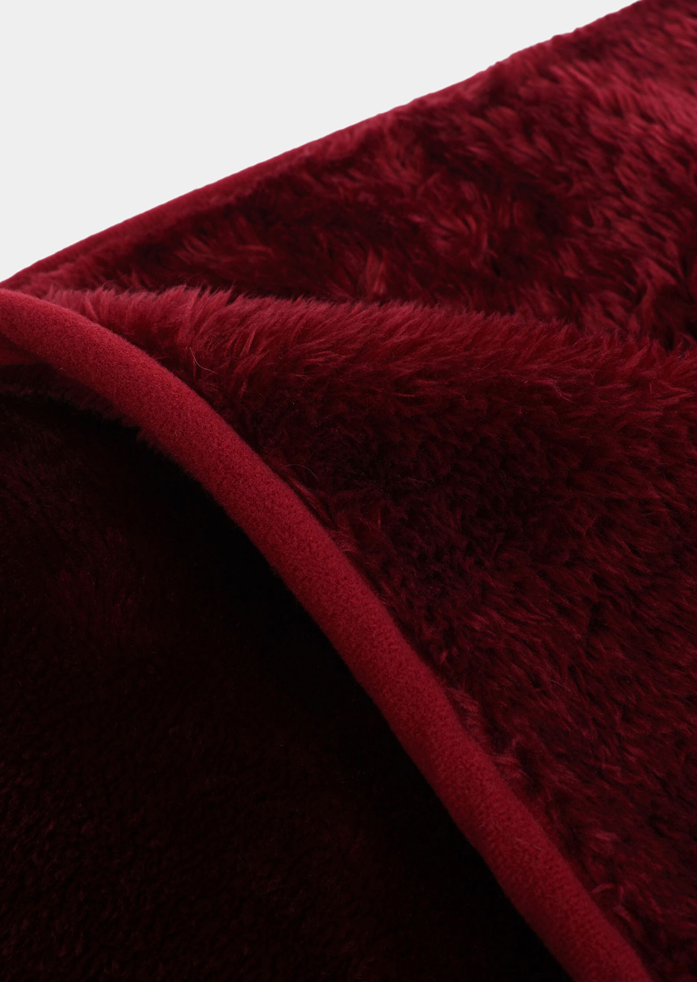 Couverture en microfibre, uni - bordeaux - Gr. 220 x 240 cm de Goldner Fashion