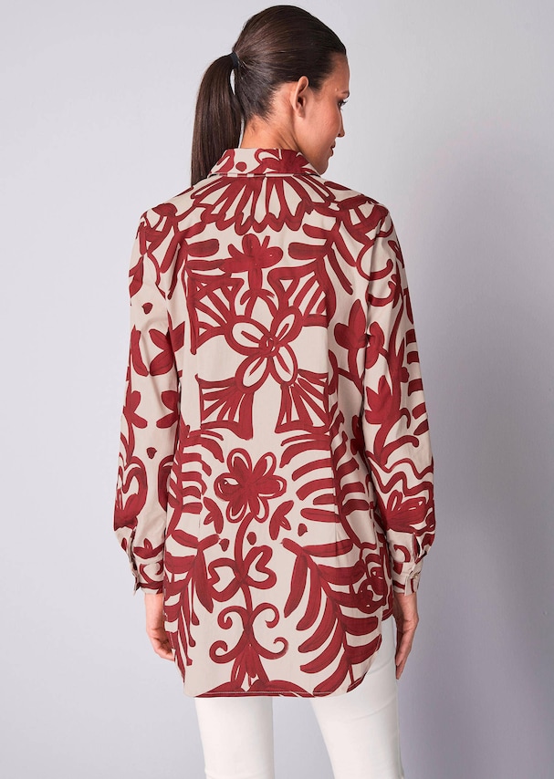 Bluse mit grafischem Druck 2