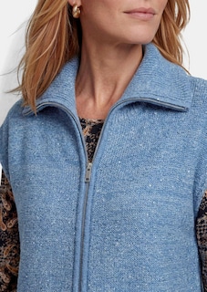 Tricot jasje met pailletten en omgeslagen kraag thumbnail 5