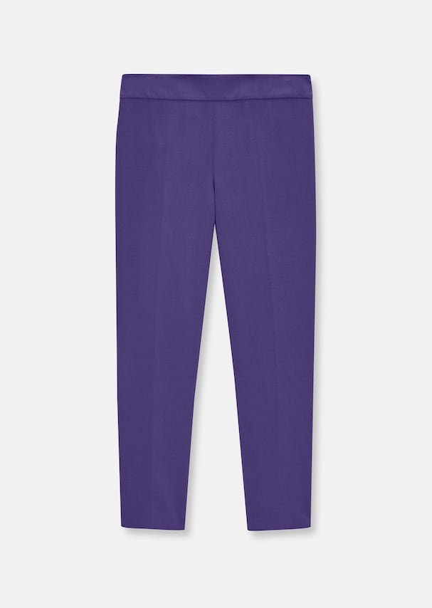 Trousers with creases and hem slits 5