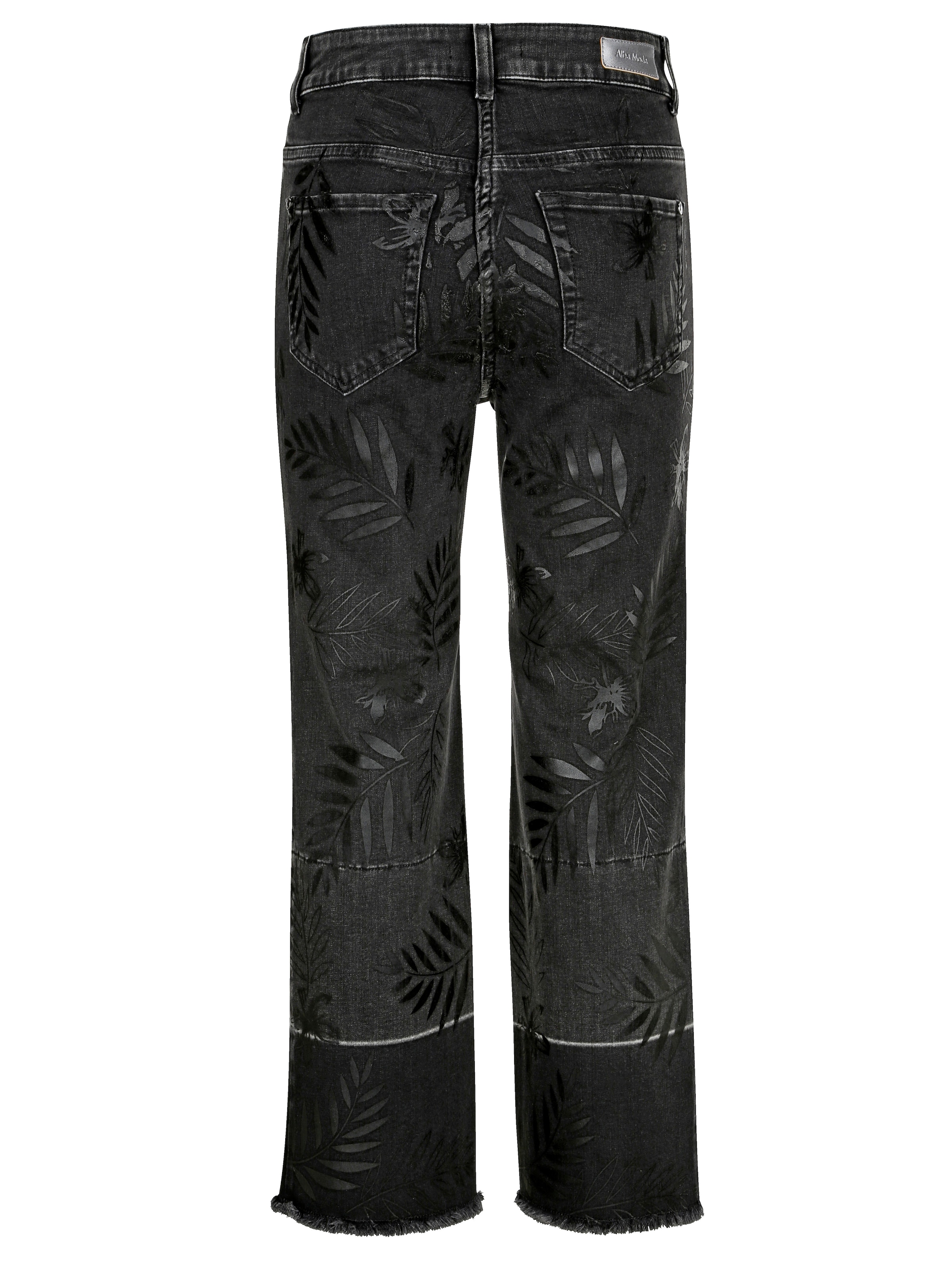 Jeans mit auffallendem Folienprint 4