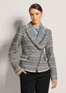 Kurzer Tweed-Blazer mit Fransen thumbnail 1