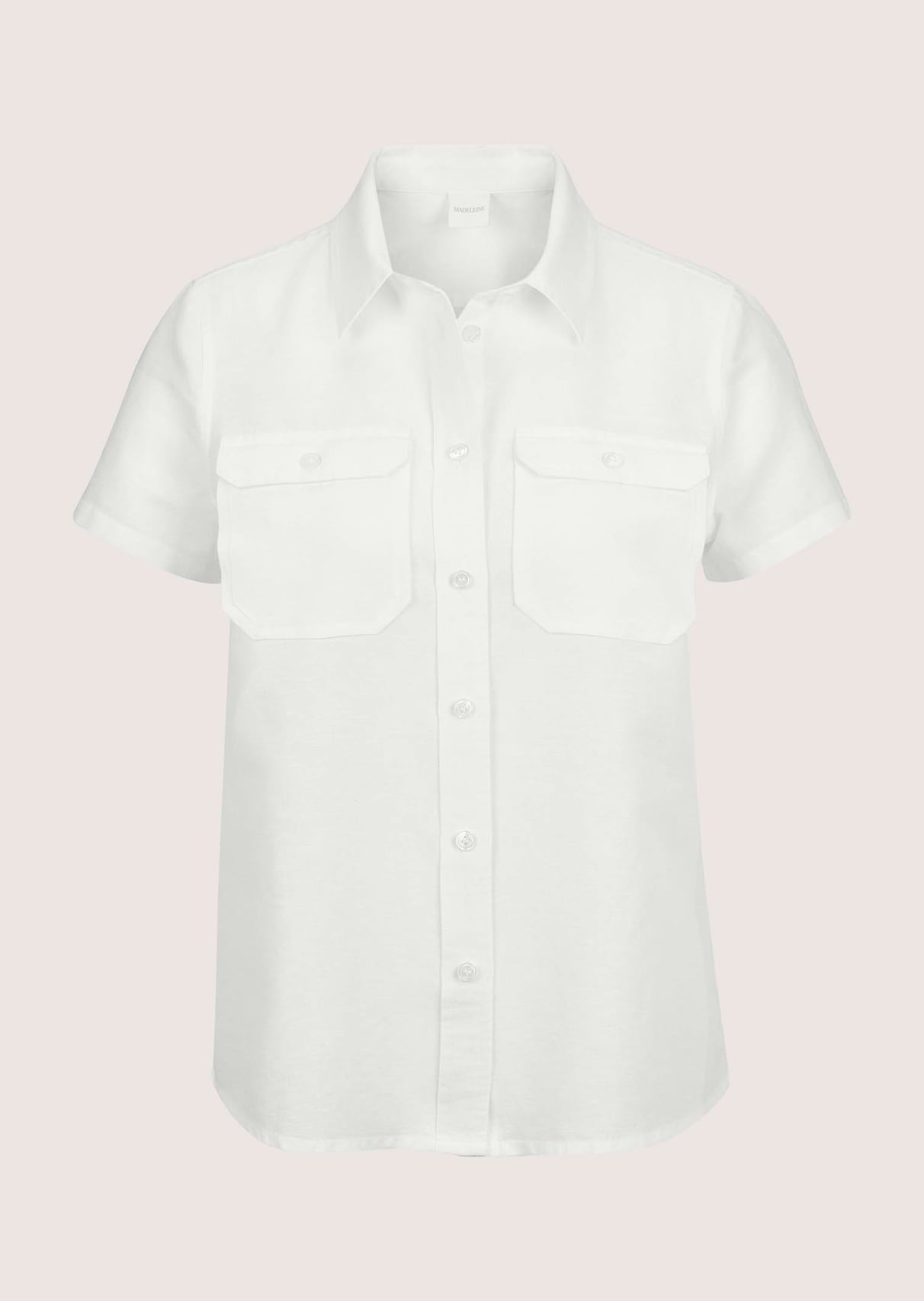 Kurzarm-Bluse mit Brusttaschen