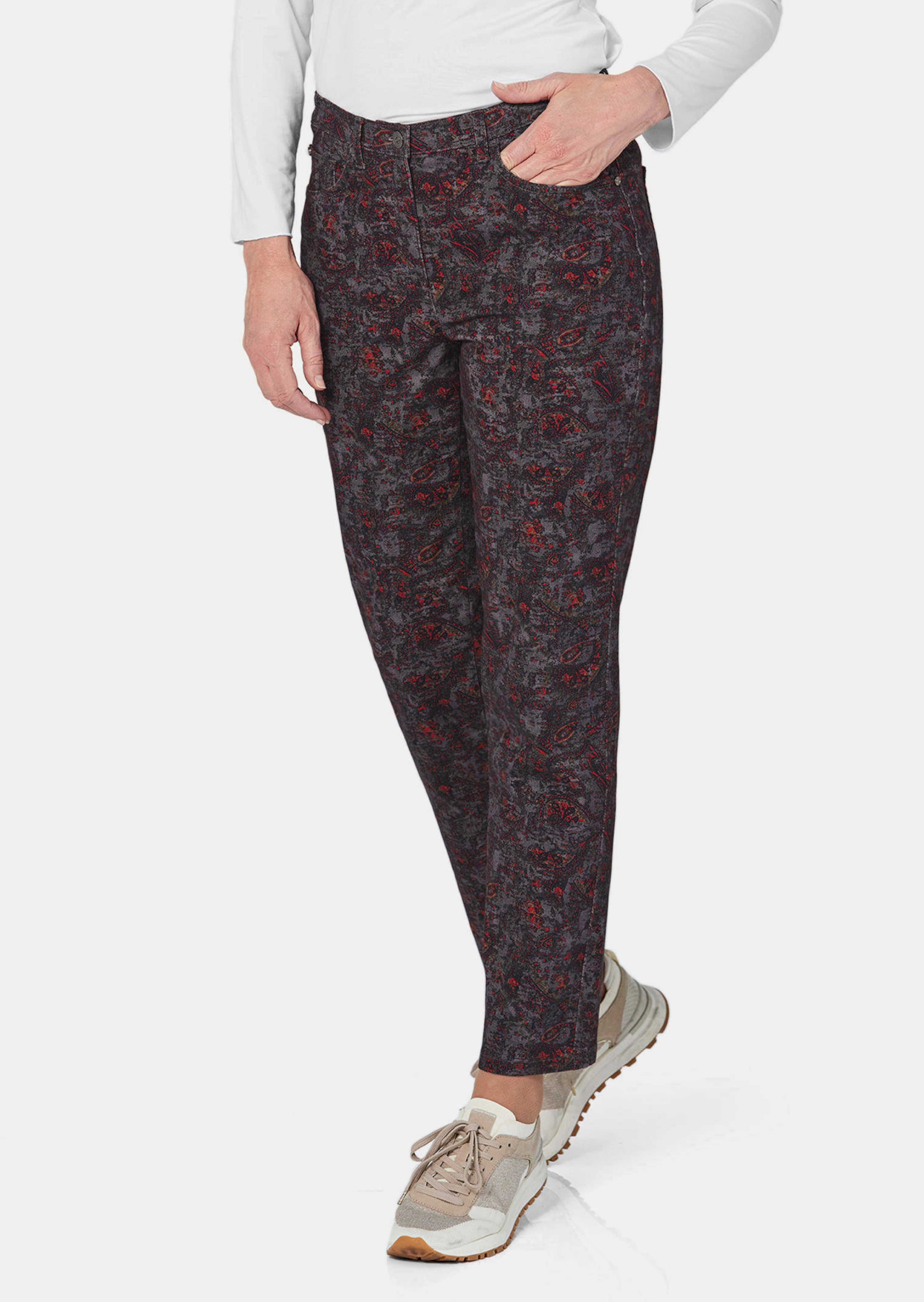 Pantalon imprimé CARLA à motif cachemire