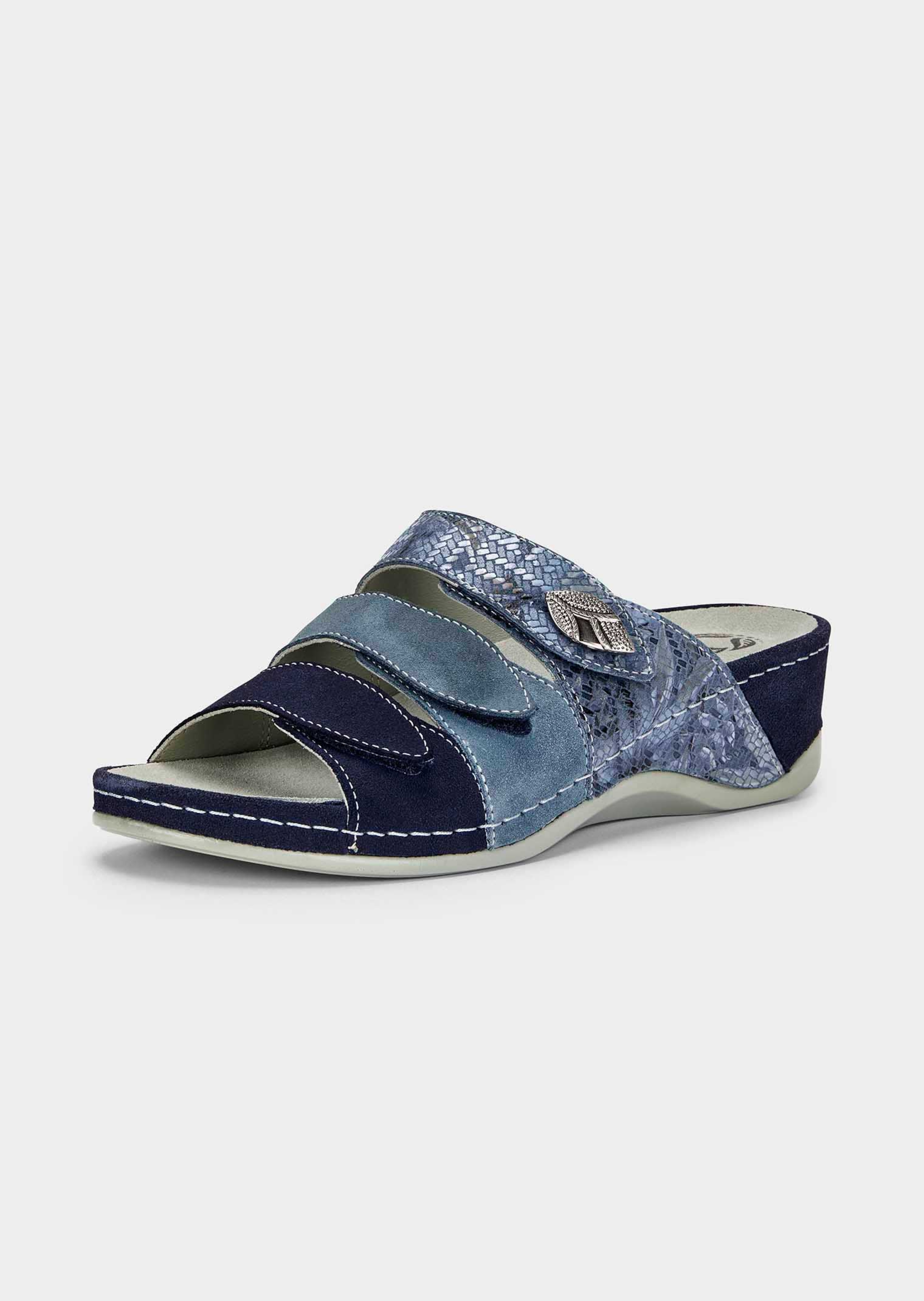 Mules en cuir avec semelle à mémoire de forme