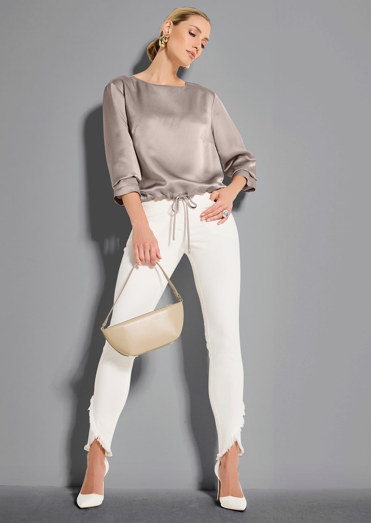 Satinbluse mit Tunnelzug