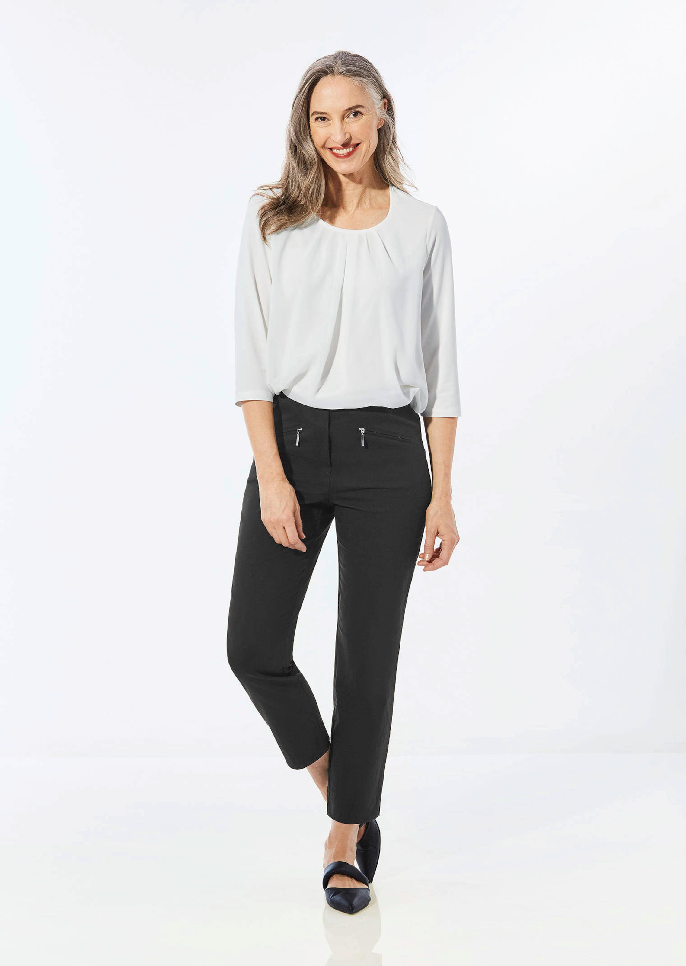 Pantalon super stretch 7/8 LOUISA - noir - Gr. 44 de Goldner Fashion