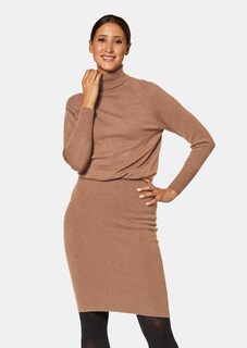 Knitted dress with turtleneck thumbnail 1