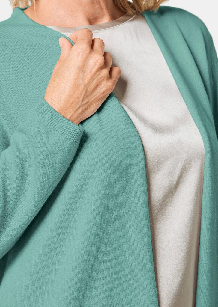 Kaschmir-Longstrickjacke