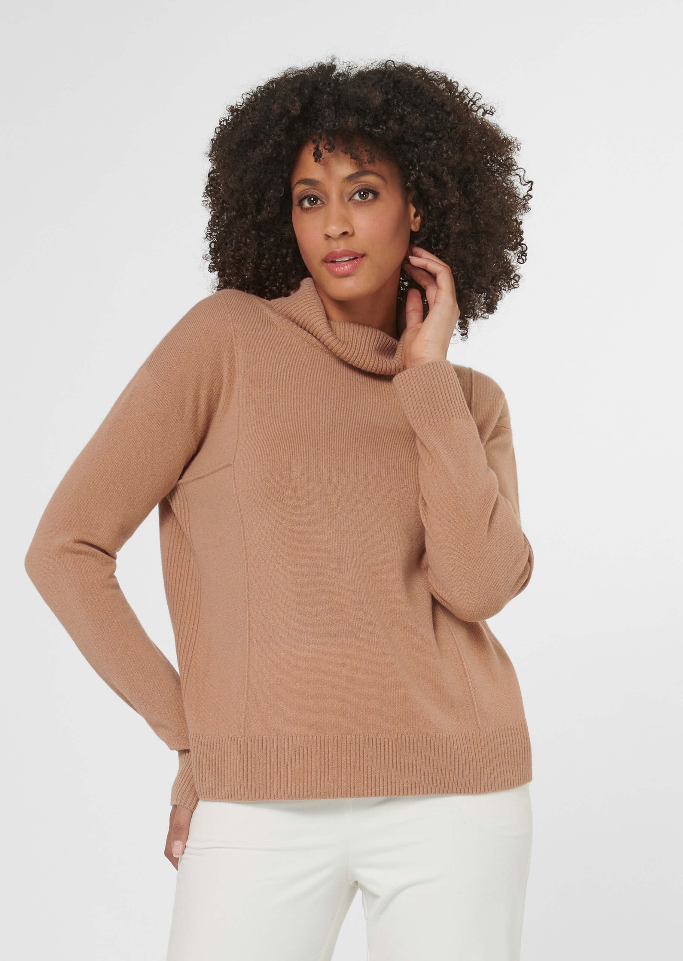 Pure cashmere turtleneck jumper