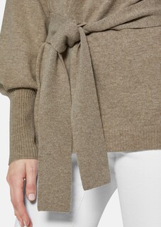 Pullover mit langen Bischofsärmeln und Bindegürtel thumbnail 5