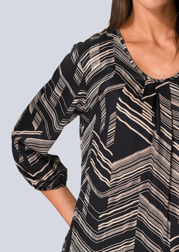 Kleid mit grafischem Druck 3