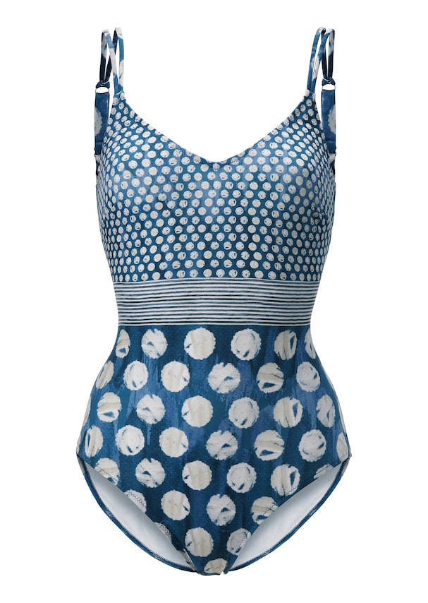 Mixed pattern swimsuit